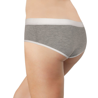 Retro Boyshort-Style Brief in Heather Gray