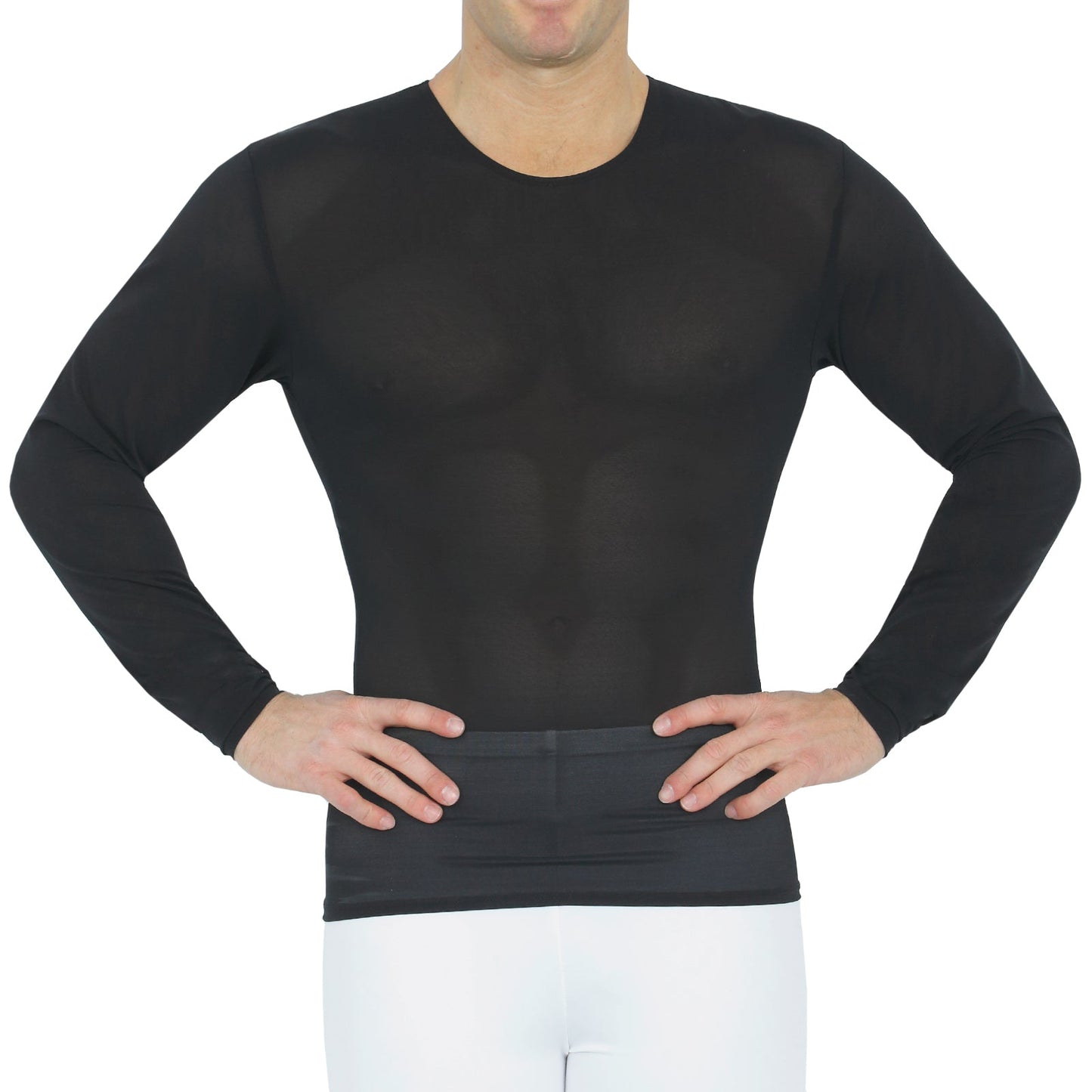Insta Slim Power Mesh Compression Long Sleeve Crew Neck 180TLS001