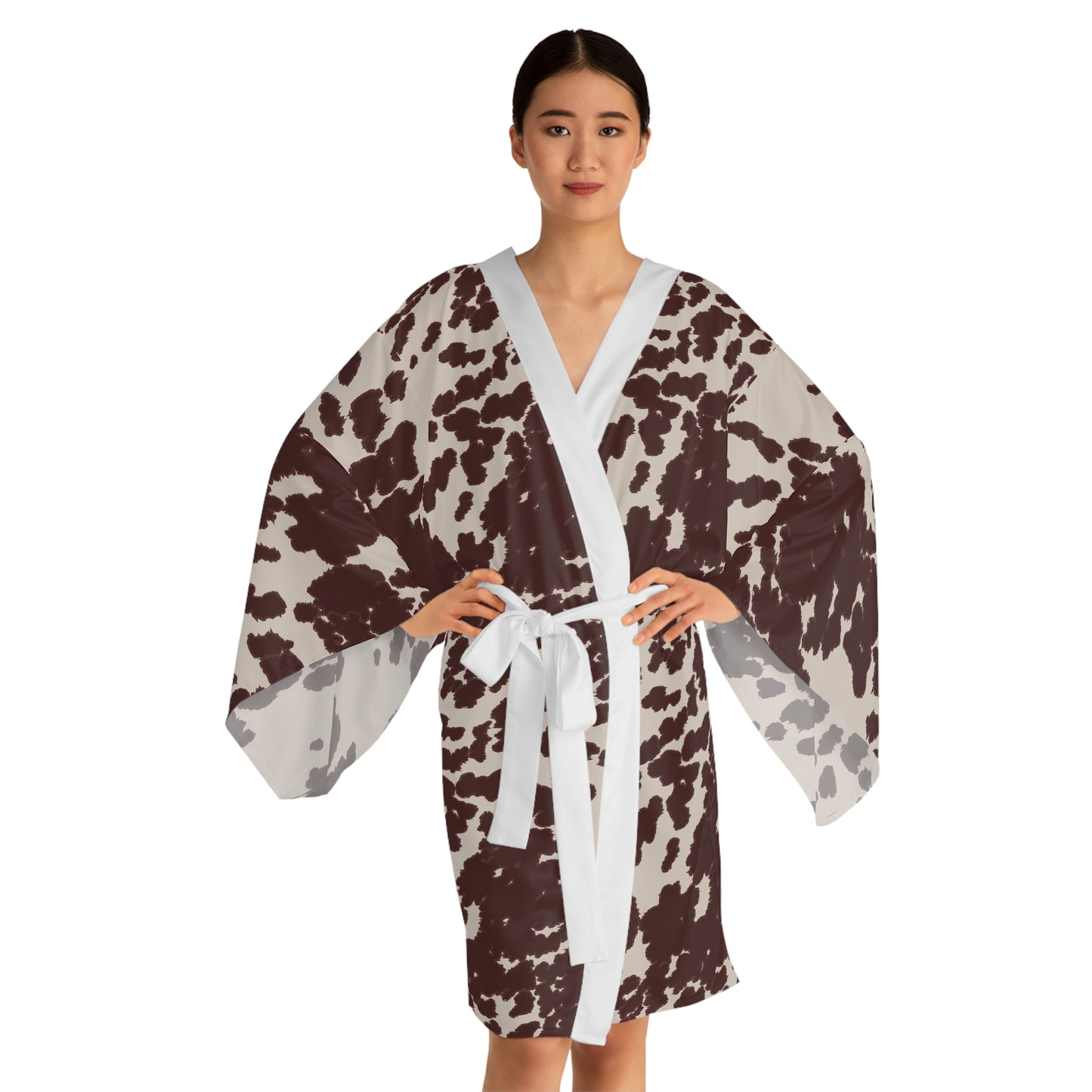 Western Cozy Animal Print Kimono Robe, Stylish Loungewear, Relaxing Home Attire, Perfect for Gifting, Versatile Fashion Statement