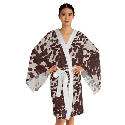 Western Cozy Animal Print Kimono Robe, Stylish Loungewear, Relaxing Home Attire, Perfect for Gifting, Versatile Fashion Statement