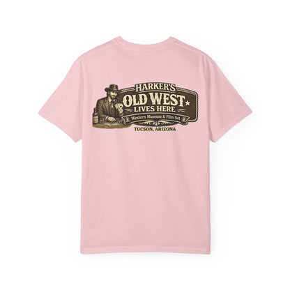 Harker's Gambler Unisex T-Shirt — “Harker’s Old West Lives Here” Vintage Western Tee