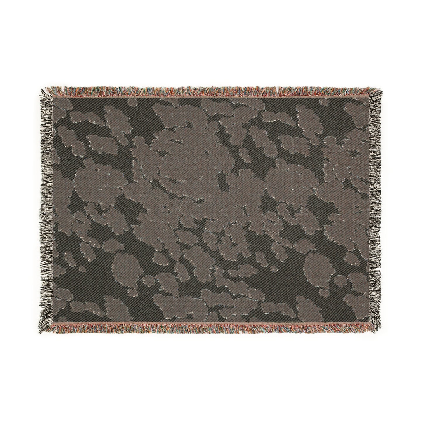 Cowhide Brown Cozy Woven Blanket for Home, Throw Blanket, Warm Gift, Living Room Decor, Bohemian Style, Perfect for Winter, Picnic Blanket