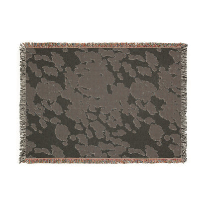 Cowhide Brown Cozy Woven Blanket for Home, Throw Blanket, Warm Gift, Living Room Decor, Bohemian Style, Perfect for Winter, Picnic Blanket