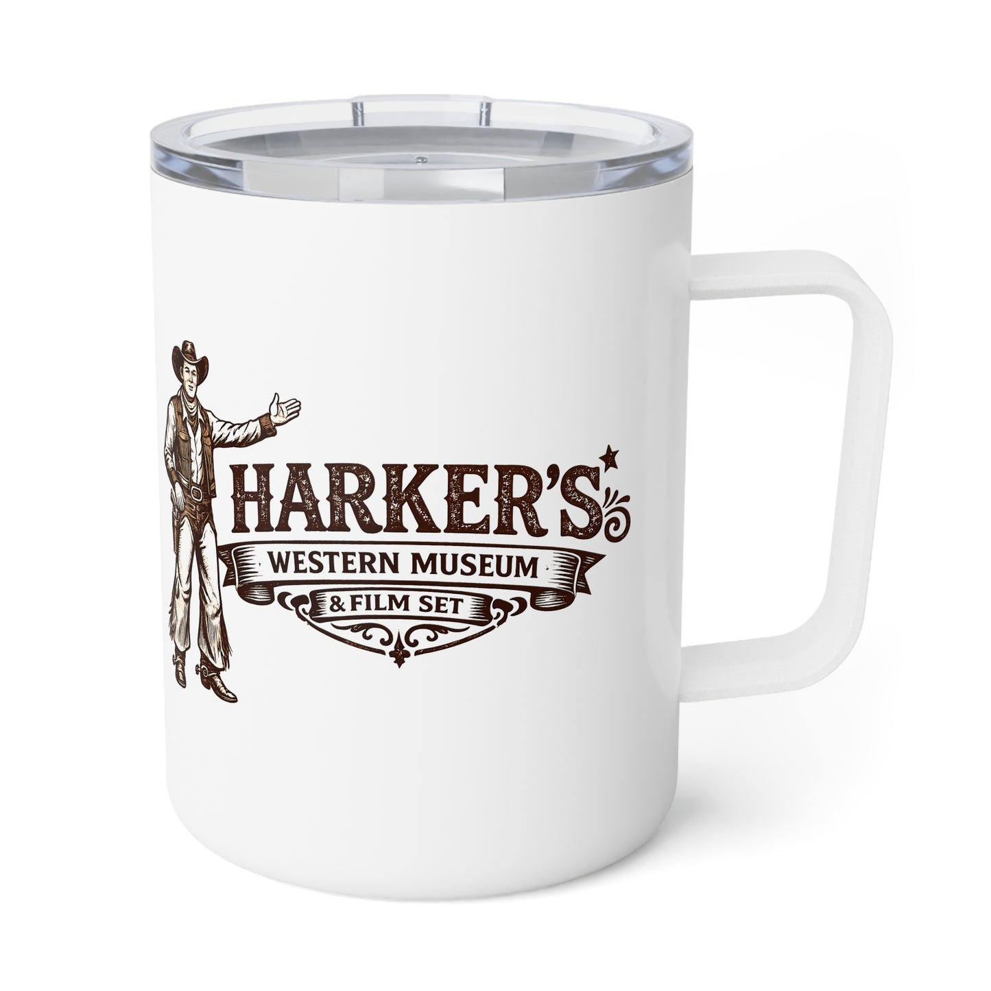 Harker's 10oz Insulated Mug – Vintage Old West Cowboy Travel Cup