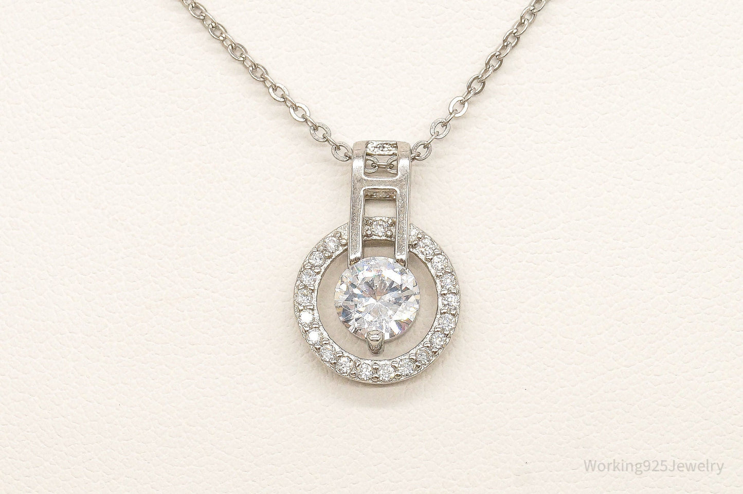 Designer Ryze Cubic Zirconia Sterling Silver Necklace