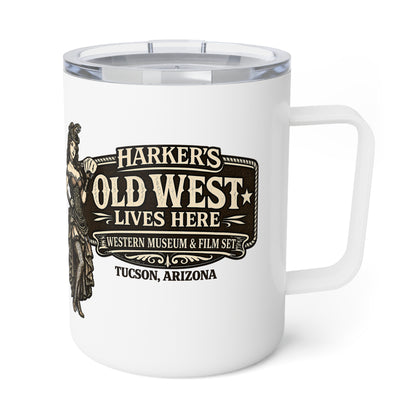 Harker's Saloon Girl 10oz Insulated Mug – Vintage Old West Travel Cup