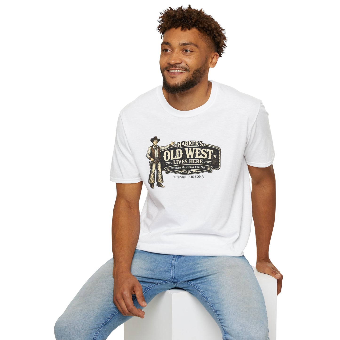 Harker's Old West T-Shirt – “Harker’s Old West Lives Here” Vintage Western Tee