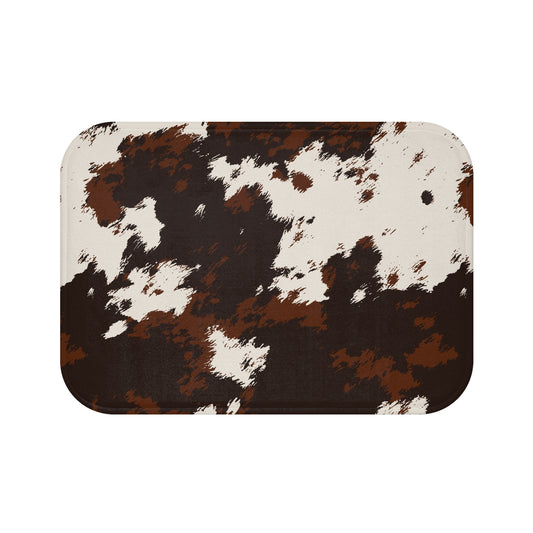 Cow Print Bath Mat - Rustic Home Decor