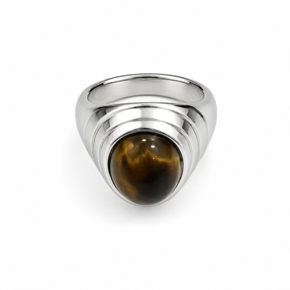 Sentinel Tiger’s Eye Ring Stainless Steel