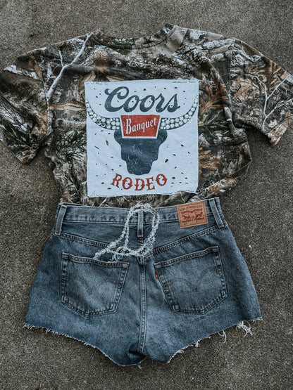 Upcycled Coors Banquet Rodeo Realtree Camo Rework (One-of-One) | Size XL Shirt