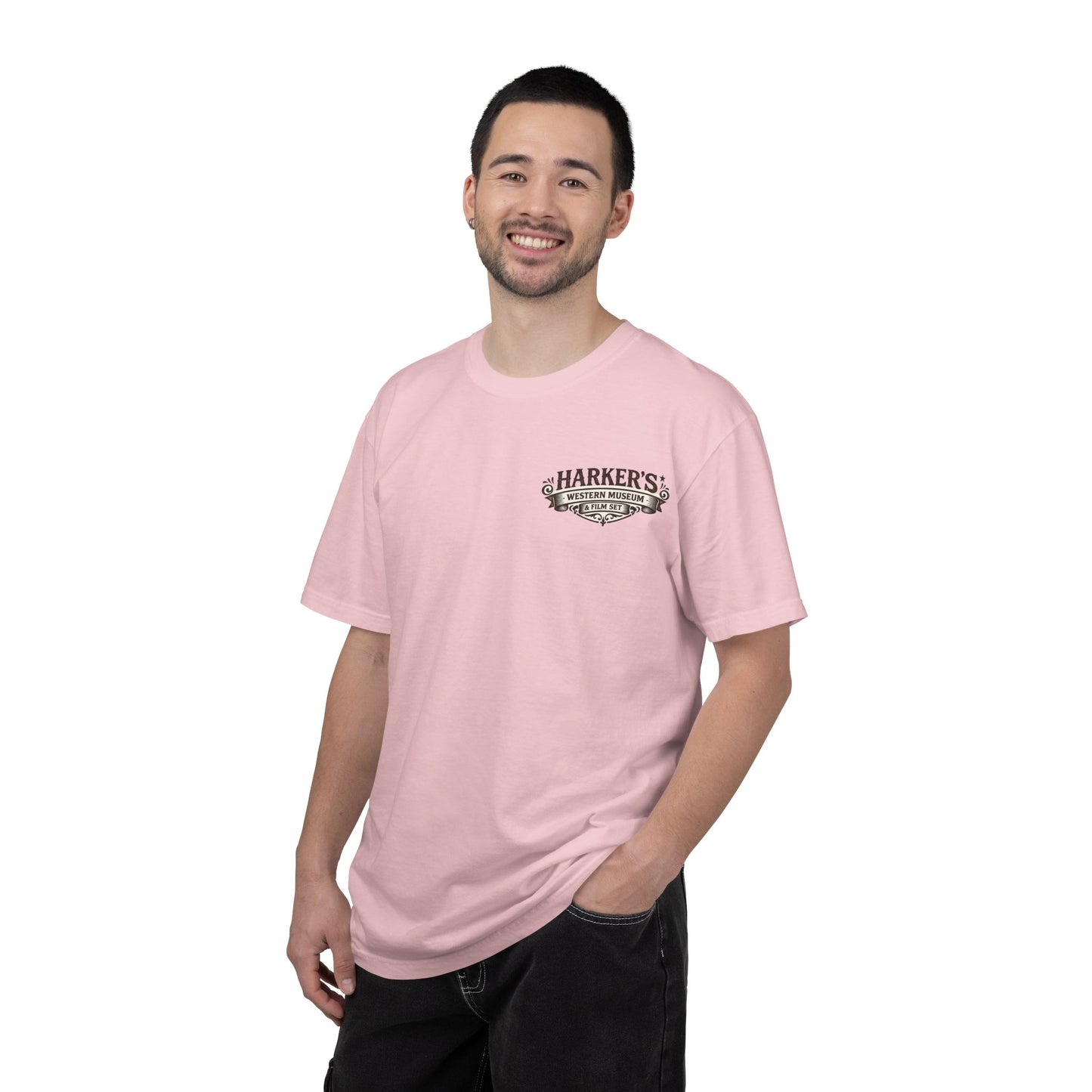 Harker's Gambler Unisex T-Shirt — “Harker’s Old West Lives Here” Vintage Western Tee