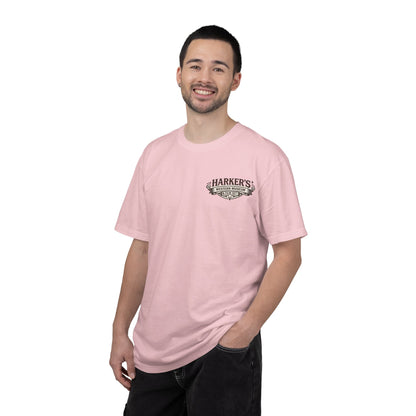 Harker's Gambler Unisex T-Shirt — “Harker’s Old West Lives Here” Vintage Western Tee