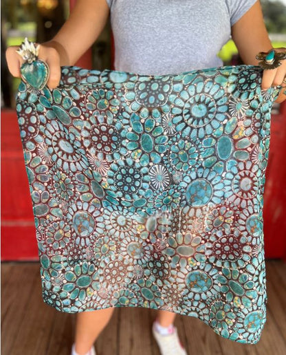 Junk Gypsy Turquoise Concho Bandana