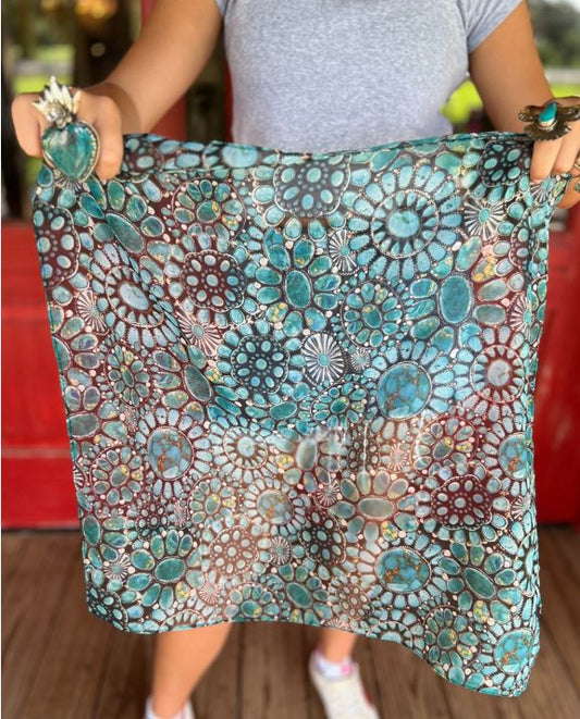 Junk Gypsy Turquoise Concho Bandana