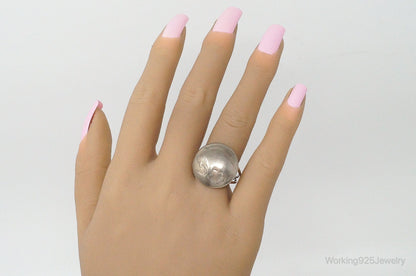Vintage Buffalo Nickel Coin Sterling Silver Ring - Size 8.5