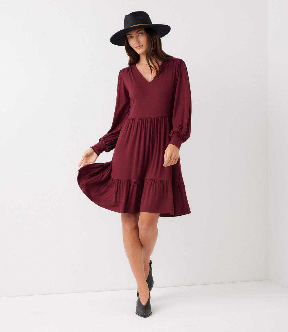 Long Sleeve Tiered Dress