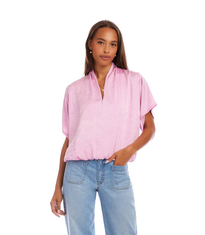 Short Sleeve V-Neck Top