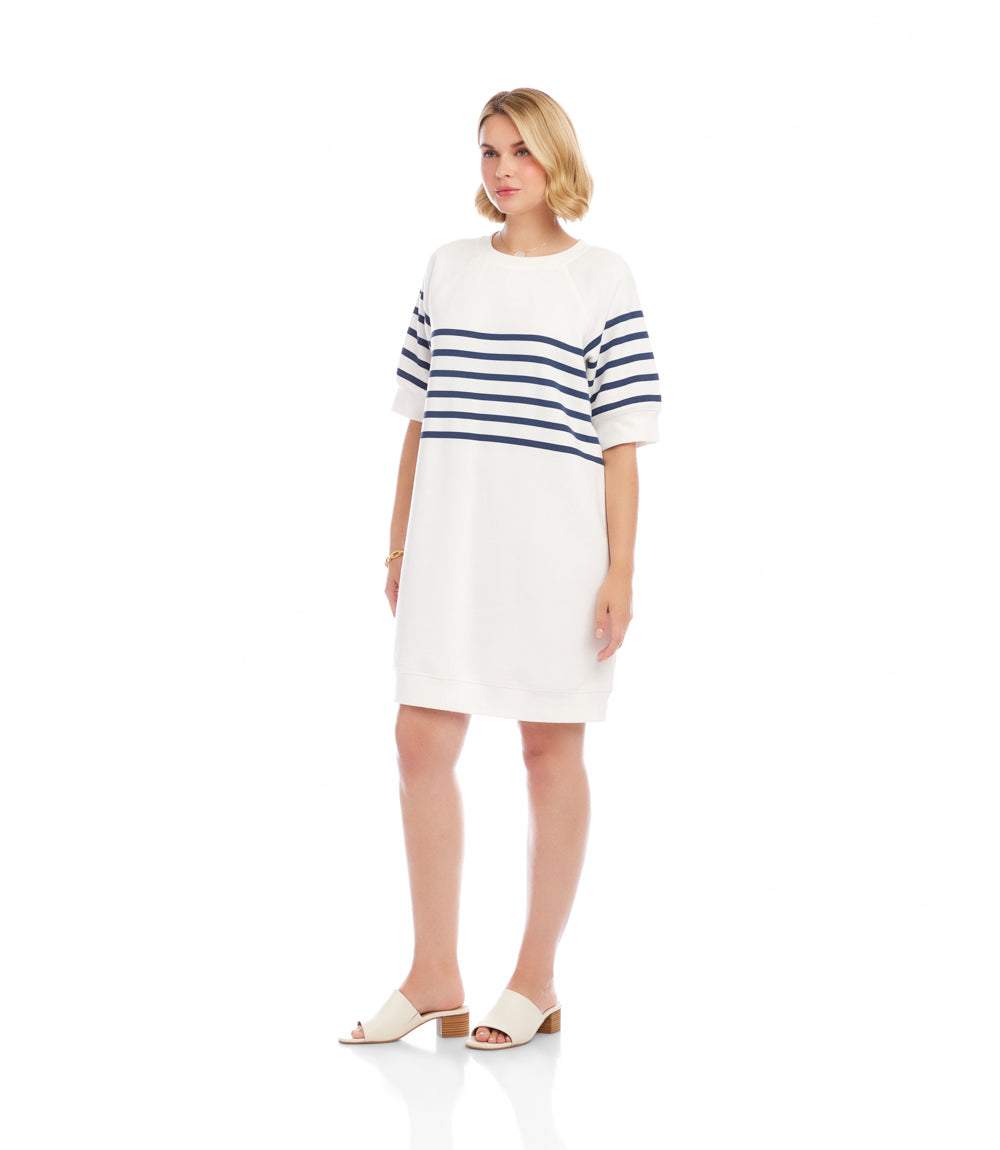 Stripe Raglan Sleeve Dress