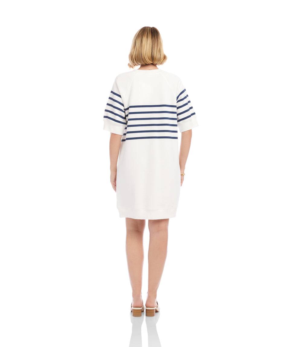 Stripe Raglan Sleeve Dress