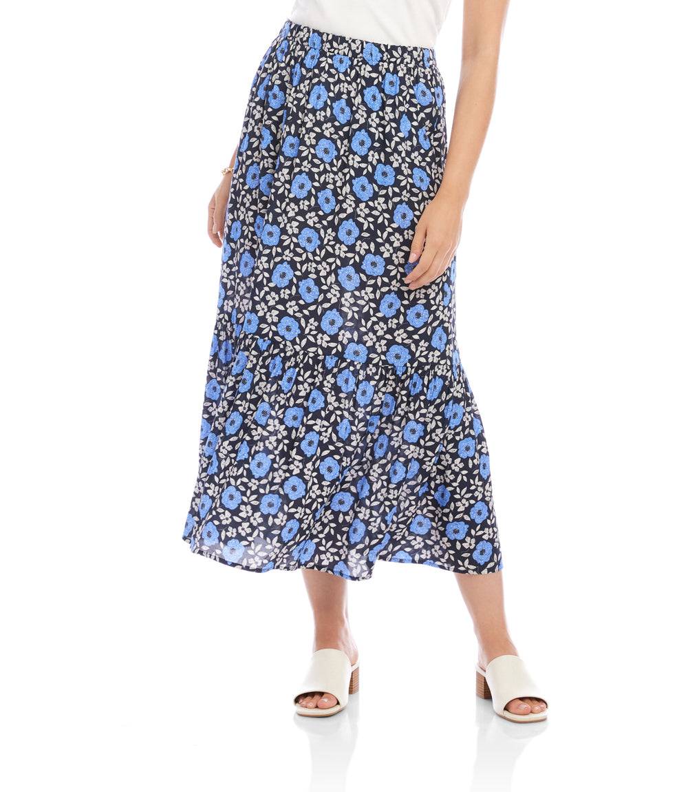 Front Slit Midi Skirt