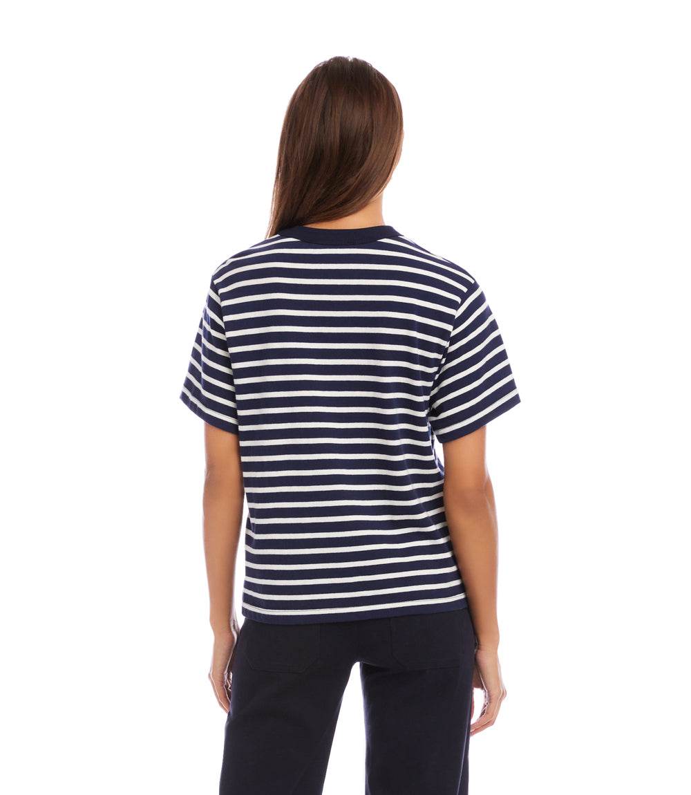Stripe Short Sleeve Top