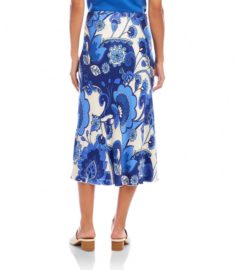 Bias Cut Midi Skirt