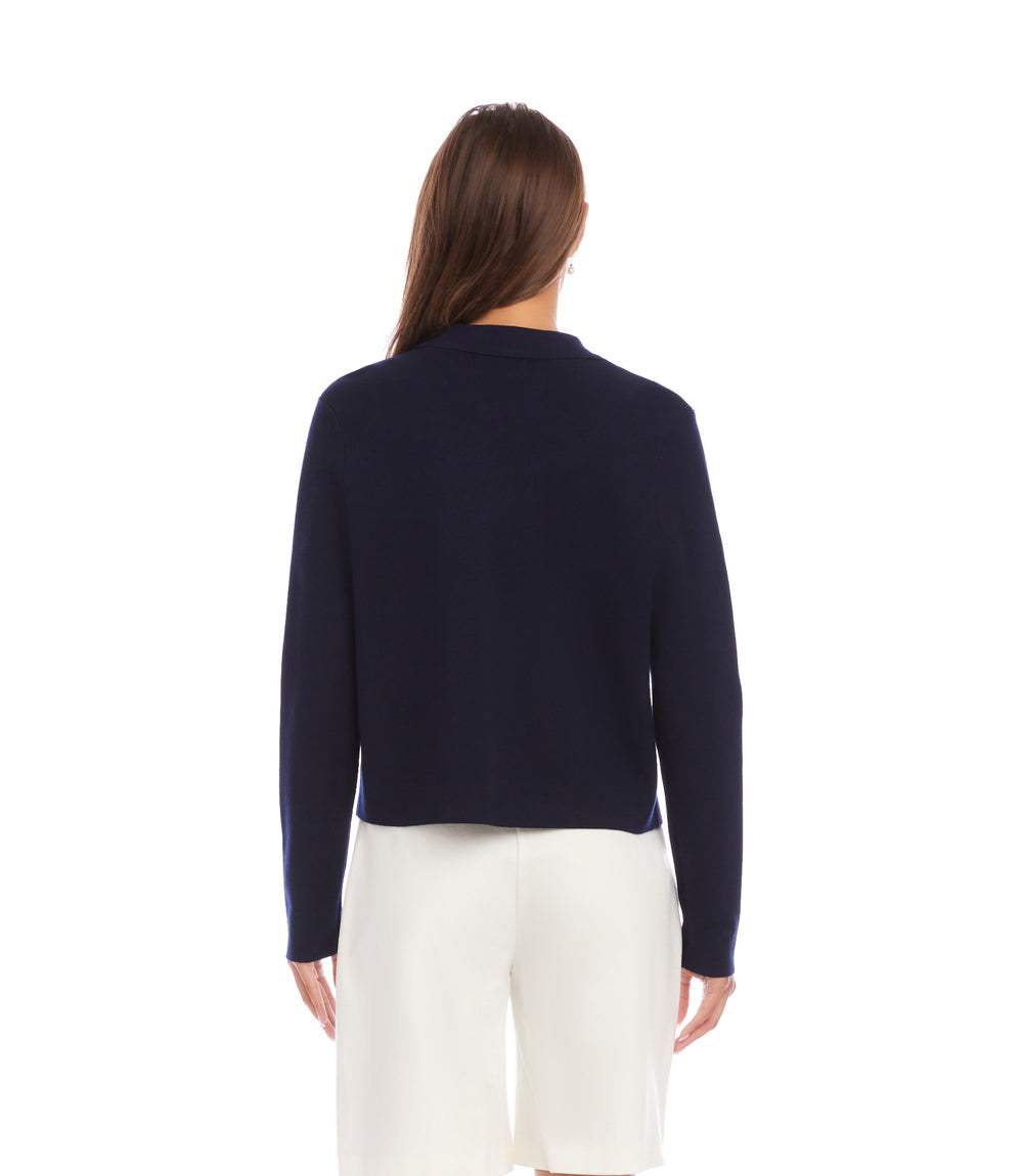 Collared Sweater Jacket