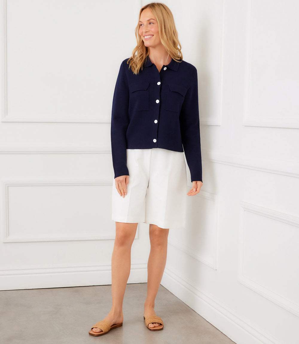 Collared Sweater Jacket