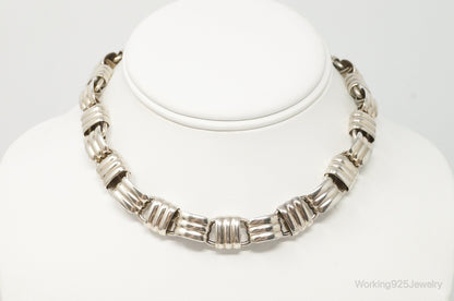 Vintage Designer Napier Sterling Silver Link Necklace
