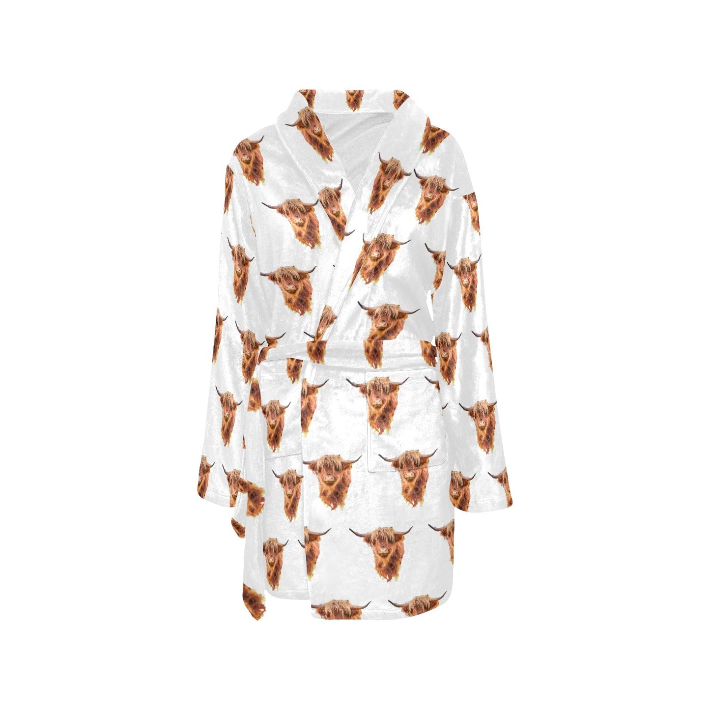 Highland Cow Women's Western Bath Robe