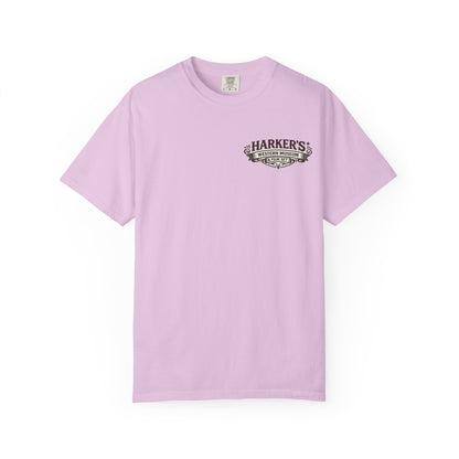 Harker's Gambler Unisex T-Shirt — “Harker’s Old West Lives Here” Vintage Western Tee