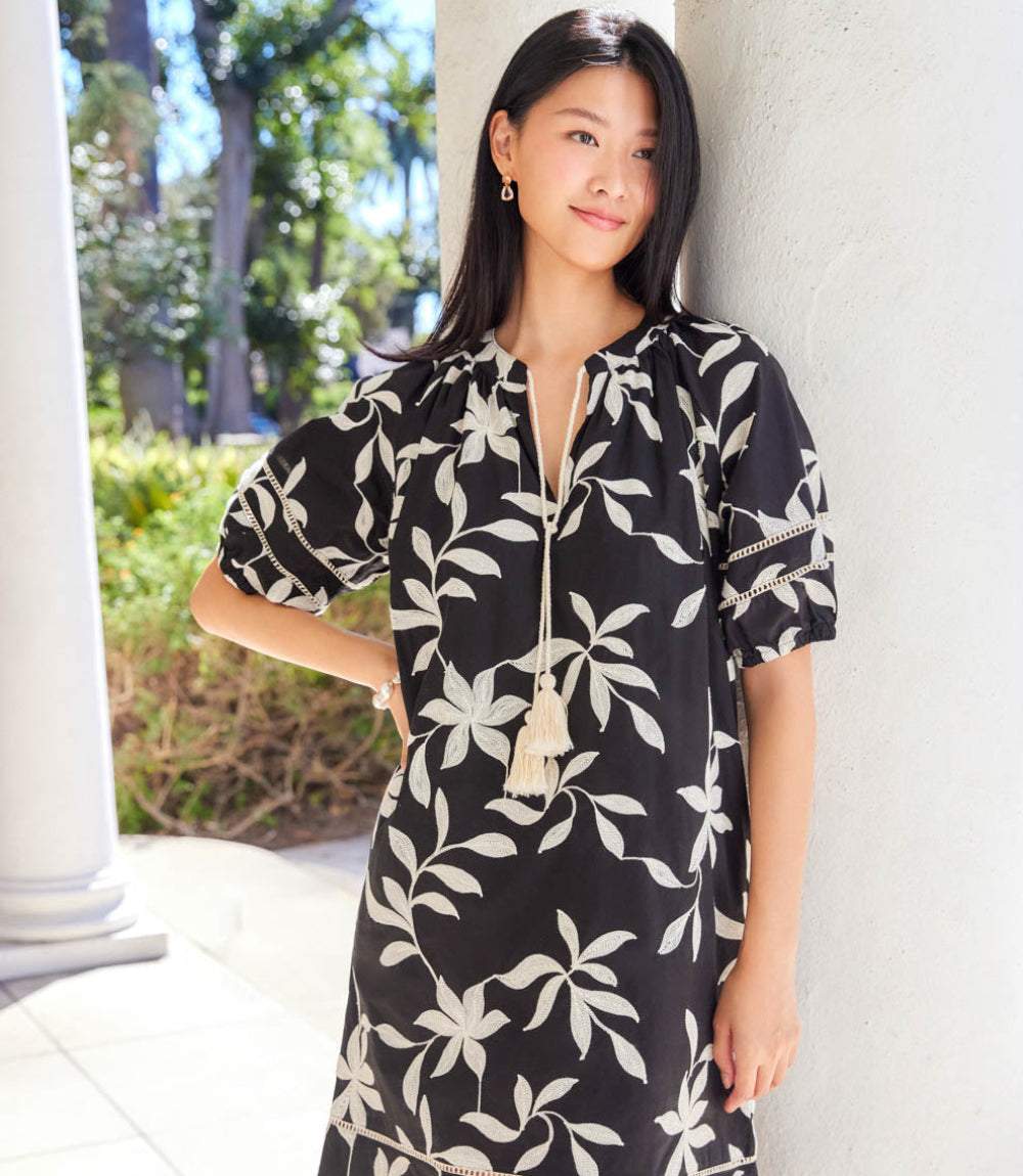 Puff Sleeve Tassel Dress