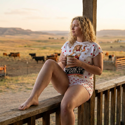 Kickin' Up Dust! Women's Star Print Pajama Set