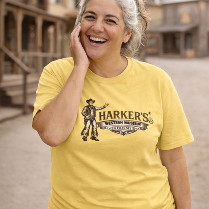 Harker's Western Unisex Tee — Vintage Cowboy Graphic T-Shirt