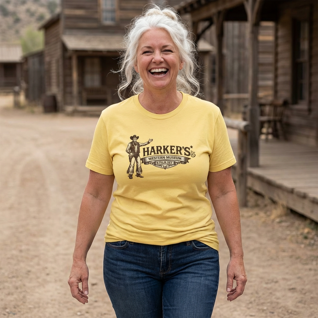 Harker's Western Unisex Tee — Vintage Cowboy Graphic T-Shirt