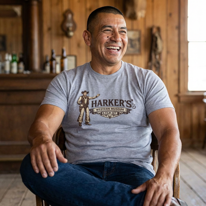 Harker's Western Unisex Tee — Vintage Cowboy Graphic T-Shirt