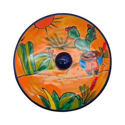 Handmade Talavera Tortilla Warmer | Mexican Sleeping Man Panchito