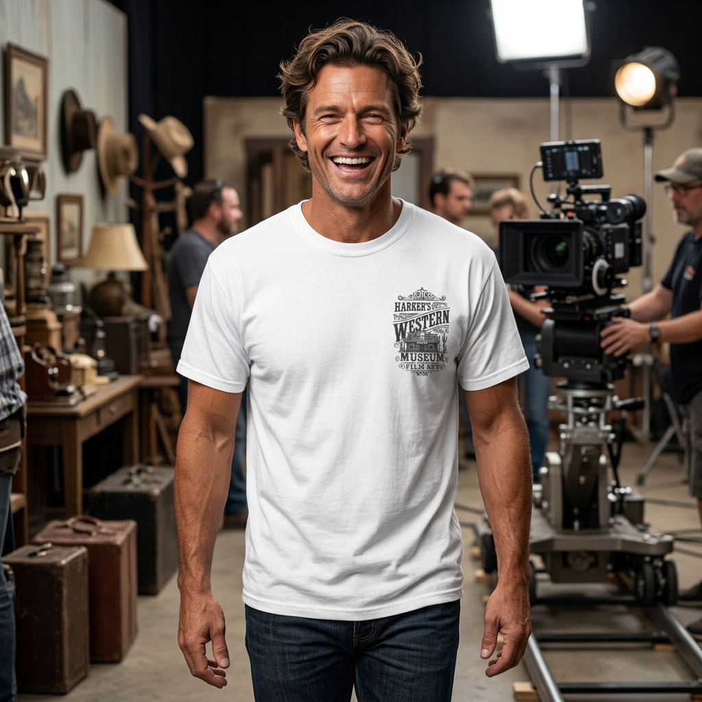 Harker's Western Museum T-Shirt — “Harker’s Western Museum & Film Set” Vintage Graphic Tee