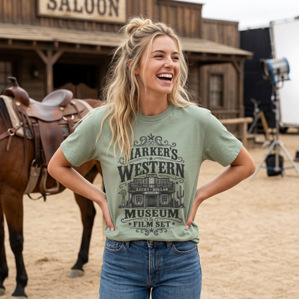 Western Museum T-Shirt — Harker’s Lucky Dollar Film Set Vintage Graphic Tee