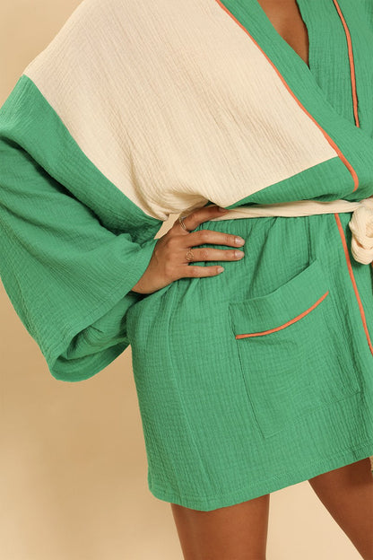 Two tone kimono