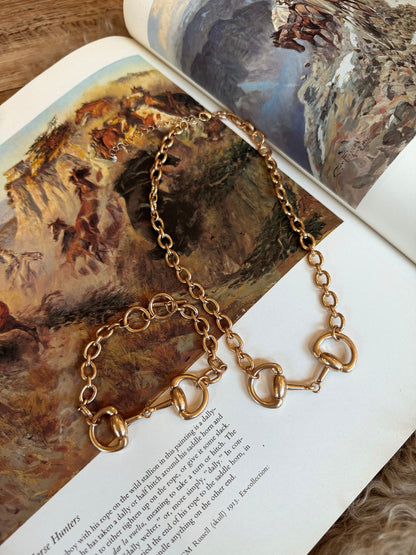 The Horse Bit Chain Bracelet in Gold