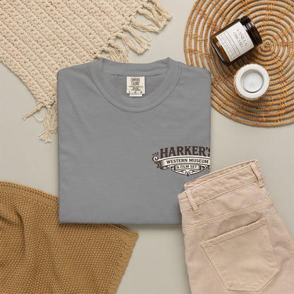 Harker's Gambler Unisex T-Shirt — “Harker’s Old West Lives Here” Vintage Western Tee