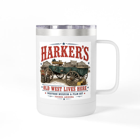 Harker's Old West Wagon 15oz Tumbler Mug