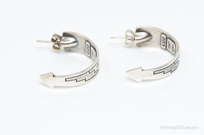 Native Designer Carolyn Pollack Relios RMT Tribal Sterling Silver Earrings