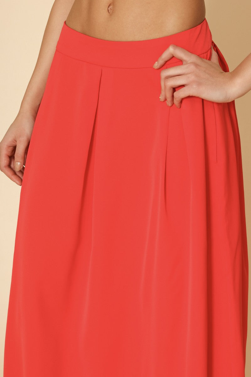 High Waist Pleated Skirt
