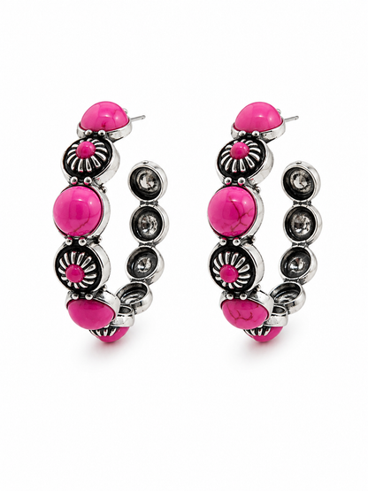 Gem Illusions™ Fuchsia Fiesta Hoops