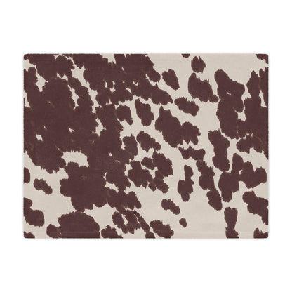 Cozy Cowhide Minky Blanket, Soft Throw for Kids & Adults, Farmhouse Decor, Gift for Baby Showers, Home Essentials, Warm Comfort