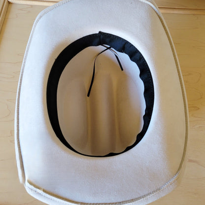 **Boho Western Hat w/ Choice of Feather Hat Band-Taupe 982b