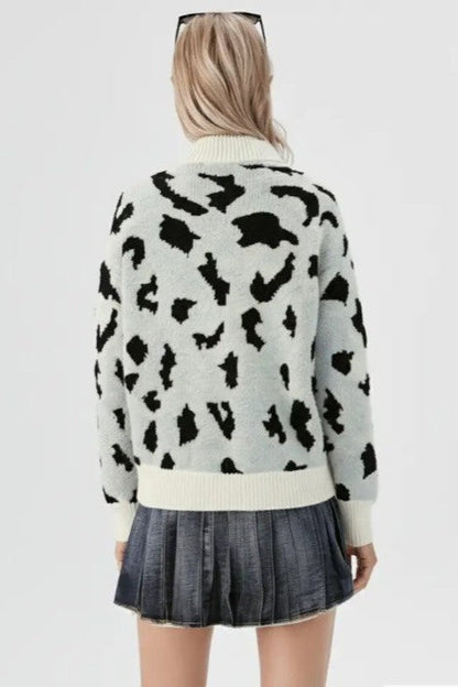 Leopard Knit Sweater