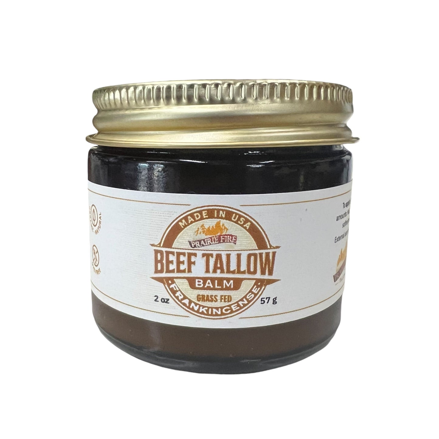 Grass Fed Beef Tallow Balm - 2 oz - Grown and Made in USA - Organic Grass Fed and Finished Tallow - Moisturizing Skin Care